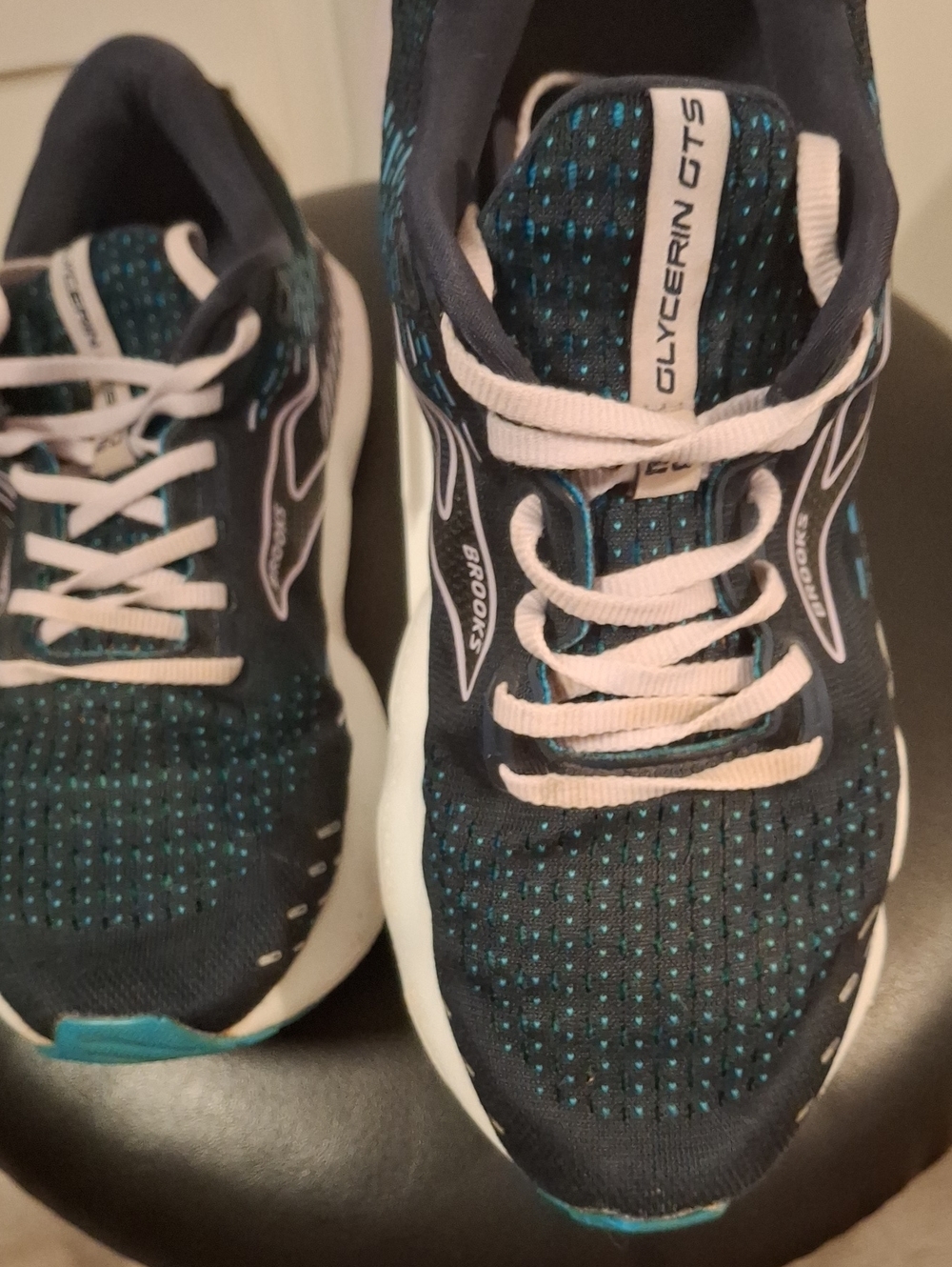 Brooks Women's Glycerin GTS Running Shoes - Navy, Teal, Light Pink